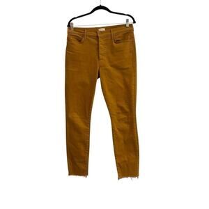 MOTHER Women's Stunner Stretch Ankle Jeans Buckthorn Brown Button Fly 30